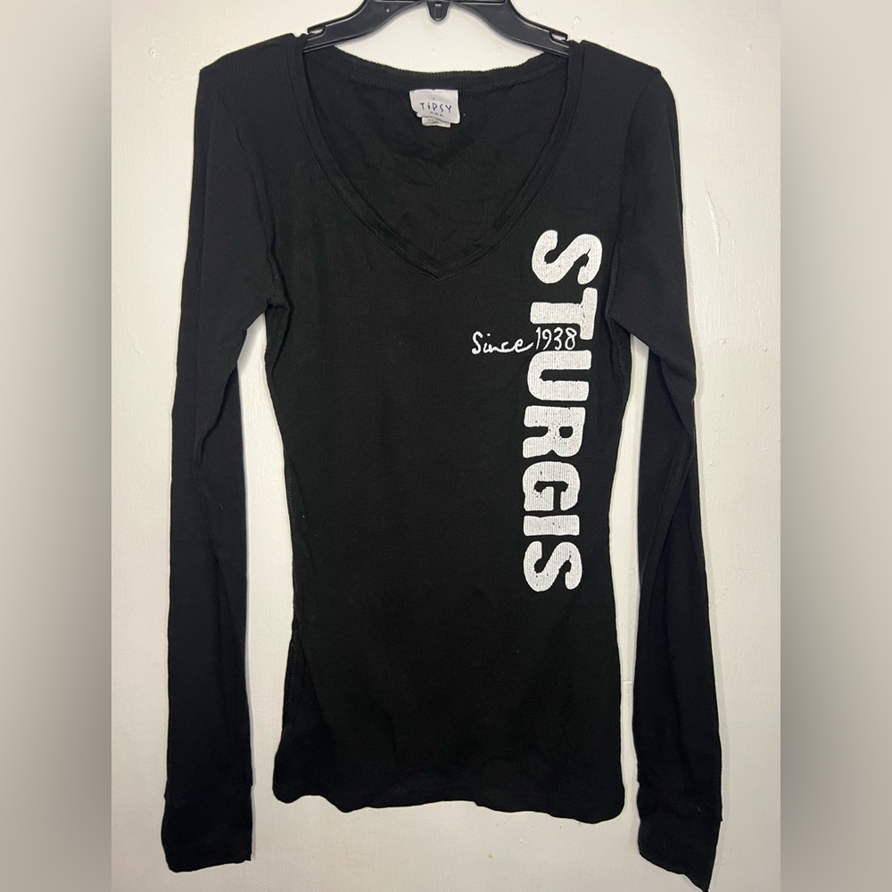 Black Long Sleeve Sturgis Top